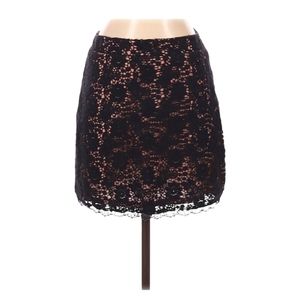 Kimchi Blue Skirt Size 4 Sexy Black Lace Over Tan Bottom Layer Exposed Zipper